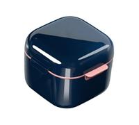 Retainer Cleaner Case with Portable Design, Aligner Case Denture Container, Includes Drain for Easy Cleaning, Ideal Retainer Holder Cleaning Case for Mouth Guards and Appliances