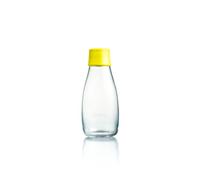 Retap ApS 0.3 Litre Small Borosilicate Glass Water Bottle, Yellow
