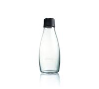 Retap ApS 0.5 Litre Medium Borosilicate Glass Water Bottle, Black