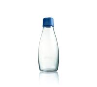 Retap ApS 0.5 Litre Medium Borosilicate Glass Water Bottle, Dark Blue