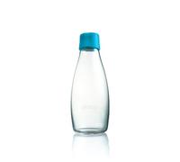 Retap ApS 0.5 Litre Medium Borosilicate Glass Water Bottle, Light Blue