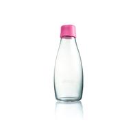 Retap ApS 0.5 Litre Medium Borosilicate Glass Water Bottle, Pink