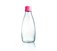 Retap ApS 0.8 Litre Large Borosilicate Glass Water Bottle, Pink