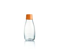 Retap Botella Caja Regalo de cartón Certificado FSC, Vidrio de borosilicato, Naranja, 0.3 / Small