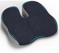 Retazly Cojin Silla Oficina, Portátil Cojín para Coxis, Cojín de Asiento Ergonómico de Espuma con Memoria, Cojines Coxis Alivio del Dolor Cojin Silla para Coche Ruedas Gaming (Gris Oscuro)