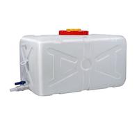 Rete Mimeti Grande 100l BidóN PláStico con Grifo Gran Capacidad Tanque De Almacenamiento Agua Horizontal Espesa Blanca Tanque De Agua De La Tina para Exteriores Camping(Size:25L)