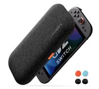 Retear Ultra Hard Switch 2 Case para Nintendo Switch 2 2025, con 4Pcs Thumb Grips, Protección Militar De Fieltro Inodora, Estuche De Transporte Forrado Suave con 8 Ranuras para Cartuchos