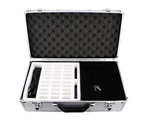 Retekess T130, T130S Estuche de Carga para Sistemas de Guía Turística, 32 Ranuras,Estuche de Transporte con Textura Resistente para Sistema de Guía Turística Inalámbrico Retekess T130, T130S