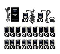 Retekess T130-T131 Tour Guide System, Sistema de Audioguía Turística, 99 Canales, 12H en Espera, Sistema de Audio Susurrado Interpretación para el Turismo, para Viajes, Fábricas, Capacitación, Reunión