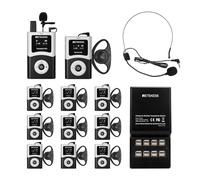 Retekess T130U (T130 4rd) Sistema De Guía Turístico Inalámbrico, Audio Tour Guide System 200M, U Banda Tecnología, Sonido Claro, 16 Puertos USB, Ideal para Museos, Fábricas e Iglesias