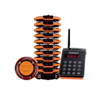 Retekess TD156 Buscapersonases Restaurante, 800M Avisadores Hosteleria, IP66 Impermeable, Goma a Prueba de Caídas, Batería 500 mAh 48H, Sistema de Llamadas para Logística, Hotele, Parque Acuático