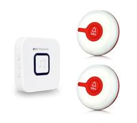 Retekess TH102 Botón de Llamada de Emergencia Llamada, Timbre de Llamada para Personas Mayores, Regalo del día del Padre, 1000 Pies, 4 Niveles de Volumen, para Personas Mayores, Pacientes