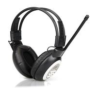 Retekess TR101 Radio Auricular, Radio FM Plegable con Estéreo, Entrada AUX, Alimentado por Batería, para Reuniones Escolares (Negro)