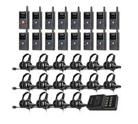 Retekess TT126 Sistema de Guía Turístico Inalámbrico con Auriculares, 280 M, Comunicación Bidireccional, Sistema de Interpretación de Audio, para Conferencias y V isitas a Fábricas