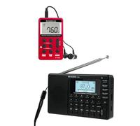 Retekess V112 Radio Portátil Pequeña Bundle with V115P Radio Portátil Pequeña, Radio a Pilas, Mini Receptor de Sintonizador Digital Am FM, Am/FM/SW/LW/WB, Radios Pequeñas Digitales con MP3