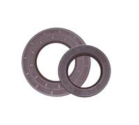 Retén de aceite radial de eje con estructura de caucho fluorado FKM, Diámetro interior 25mm, Diámetro exterior 62mm,Espesor 8mm, 2 unidades, Marrón, 25x62x8mm