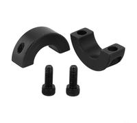 Retención dividida para anillo doble de 10 mm a 40 mm, cuello de eje tipo abrazadera de dos piezas con acabado de acero de óxido negro, compatible con tornillos M6 DIN 912 (22 mm)