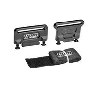 Retenedor de batería de aleación de aluminio 7075 para Traxxas 1:8 Jato 4S 2S / Slash 4X4 LCG/Ford Fiesta ST Rally/Slash 4X4 VXL Ultimate Upgrades - Negro