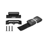 Retenedor de batería de aleación de aluminio 7075-T6 compatible con baterías de gran capacidad para Traxxas 1:10 Slash 2WD / Slash Mudboxx modificado/Slash 4x4 VXL Short Course Truck Upgrades - Negro