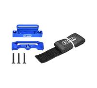 Retenedor de batería de aleación de aluminio 7075-T6 compatible con baterías de gran capacidad para Traxxas 1:10 Slash 2WD / Slash Mudboxx modificado/Slash 4x4 VXL Short Course Truck Upgrades - Azul