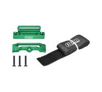 Retenedor de batería de aleación de aluminio 7075-T6 compatible con baterías de gran capacidad para Traxxas 1:10 Slash 2WD / Slash Mudboxx modificado/Slash 4x4 VXL Short Course Truck Upgrades - Verde