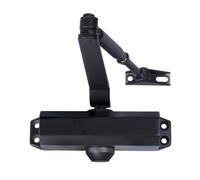 Retenedor de puerta - mecanismo de cierre para puertas de 70 a 90 cm, fuerza 2, color negro, material duradero y resistente.