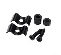 Retenedores de árboles de cuerda de metal, accesorios de guitarra eléctrica, con tornillos de instalación, guía de cuerda cromada, para guitarra ST SQ (negro)