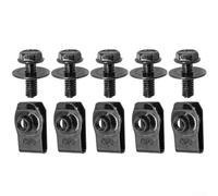 Retenedores de bandeja inferior automotriz Tornillos M6 con clips de tuerca en U para Honda para cubierta del compartimento del motor Accord (10 piezas)