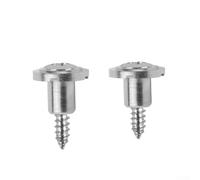 Retenedores para árbol de cuerdas de guitarra eléctrica, 1 par, diseño vintage con tornillos (plata)