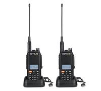 Retevis A61 Radioaficionados, Radio GPS de Doble Banda, Walkie Talkies Impermeables IP67, 2 m/70 cm/FM/Am, batería de 2200mAh, Sub PTT, Carga USB-C Radios de 2 vías para Evento de jamón (2 Piezas)