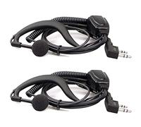 Retevis Auricular Walkie Talkie con Micrófono Kenwood Auriculares Tipo C de 2 Pines Compatible con Radio de 2 Vías RT24 RT622 RT27 RT618 RT619 BaoFeng BF-888S Kenwood Proster (2 Pieza)