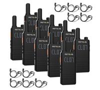 Retevis B63H Walkie Talkie, Ligero Walkies Recargable Con Pantalla, Nueva Versión de RT622P (2.0), USB C 1620mAh, PMR446, 15 mm Ultrafino, Walkie Talkie Profesional de Seguridad Escolar (5 Par, Negro)