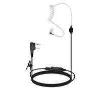 Retevis Cancelación Activa De Ruido Walkie Talkie Auriculars, Pinganillo Walkie Talkie, Auricular De Tubo Transparente Compatible con Radio Bidireccional Kenwood RT24 RT668 RT27 (1 Piezas)