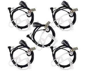 Retevis EAM101 Walkie Talkie Auriculars 1 Pin 2,5mm Pinganillo Compatible con Retevis RT45 Motorola T82 T82 Extreme T62 T92 H2O T60 T61 T62 T80 Extreme T80ex T81 Hunter Walkie Talkies(5 Pcs)