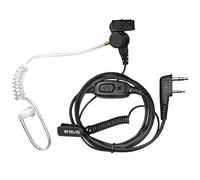 Retevis EEK009 Auricular Walkie Talkie, 2 Pines Auricular de Vigilancia con Bobina, Tubo Acústico Encubierto Compatible RT24 H777 RT668H RA685 BF-88E BaoFeng BF-888S (1 Pieza)