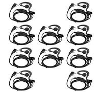 Retevis Estuche de 10 auriculares de radio bidireccional con micrófono de un solo cable para RT22 RT21 RT68 RT68H H777 H777H RT86A RT86S, compatible con Pxton Baofeng BF-888S BF-T26 Kenwood Walkie