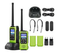 Retevis EZTalk 65 Walkie Talkies, Posicionamiento GPS+BDS, Programable por App, Mapa Dibujado a Mano, Comunicación de Radio de Doble Banda para Senderismo Outdoor, Escalada (1 Par)