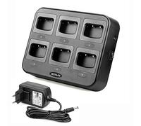 Retevis H777 Cargador de 6 Vías, Base de Carga Compatible con Baofeng 888S 88E H777 H777H H777D eSynic PMR446 Nestling 88E Walkie Talkies, Administración de Propiedades, Restaurantes (1 Pcs)