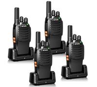 Retevis H777 Walkie Talkie, PMR446 Ricetrasmittenti, Torcia Elettrica VOX USB A-Tipo C CTCSS/DCS 16 Canali, Walkie Talkie Profesional per Negozi, Vendita al Dettaglio (Nero, 4 Pezzi)