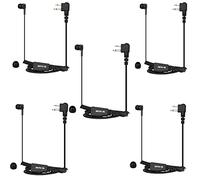Retevis Interauricular de Radio de Dos Vías con Micrófono, Bobina Retráctil, Compatible con Motorola CP040 CP140 GP300 mag One A8 HYT TC500, etc. Walkie Talkie Auriculares de 2 Pines (5 Pcs)
