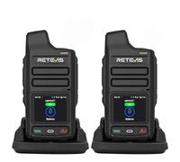 Retevis L71 Walkie Talkie 4G, Radio PoC con Carga Rápida Tipo C, Compatible con Zello y WiFi, 4000 mAh, Radio de Comunicación Ilimitada para Flotas Logísticas (2 Unidades, Negro)