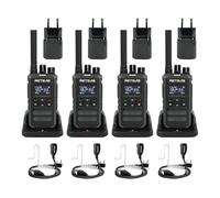 Retevis MateTalk P3 DMR Radio Bidireccional con Auricular, Carga Rápida, Walkie Talkie de Llargo Alcance con SMS, Llamadas Grupales, Pantalla LCD, Radio Digital Comercial para Escuelas (Paquete de 4)