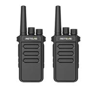 Retevis MateTalk P64 Walkie Talkie Digital sin Licencia, Radio Bidireccional de Largo Alcance Compatible con Repetidor, Llamadas Grupales, VOX, Seguridad, Radio Comercial para Fabrique (Paquete de 2)