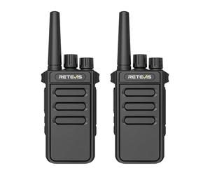 Retevis MateTalk P64 Walkie Talkie Digital sin Licencia, Radio Bidireccional de Largo Alcance Compatible con Repetidor, Llamadas Grupales, VOX, Seguridad, Radio Comercial para Fabrique (Paquete de 2)