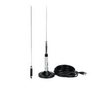 Retevis MR500 CB Antena, Longitud 1,2 m, 50Ω, PL259, Montaje Magnético, Acero Inoxidable, Antena de Radio CB, Cable RG58 de 5 m, Antena CB 27 mhz Coche Compatible con President Randy-III MB62 MB63A