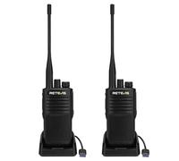 Retevis P62 Walkie Talkie Profesional, Doble Banda, IP68 Impermeable, Alarma Hombre Caído, 2500mAh Robusto para Seguridad (Negro, 2Pcs)