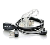 Retevis Pinganillo Walkie Talkie Compatible con Retevis RT24 RT27 RT668 RT622 Kenwood Baofeng UV-5R 888S Auricular Transparente Antirruido con Micrófono PTT Walkie Talkie Auriculars (1 Piezas)