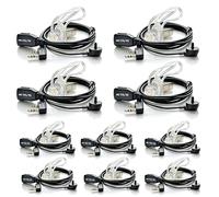 Retevis Pinganillo Walkie Talkie, Walkie Talkie Auriculars Auricular Transparente Antirruido con PTT, Compatible con eSynic Baofeng Kenwood RT24 RT27 RT619 RT668 RT5R(10 Piezas)