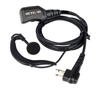 Retevis R111 Walkie Talkie Auricular con Micro PTT G Tipo Pinganillo Volumen Ajustable Compatible con Motorola CP040 DP1400 GP300 GP68 GP88 GP2000 HYT TC-500 TC-600 Walkie Talkies(1 Pieza)
