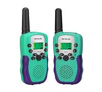 Retevis RA618 Walkie Talkie Niños Regalos Juguetes para 6-12 Años Niños Niñas 8 Canales VoX Linterna de Bolsillo, Walkie Talkie para Niños (Verde, 1 Par)